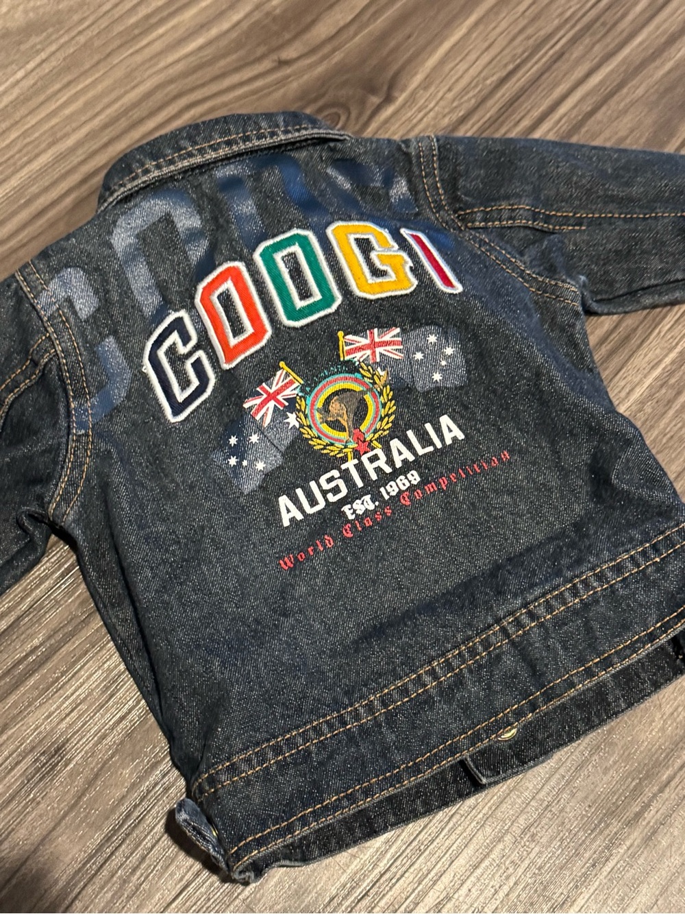 Coogi Australia Baby Denim Jacket Embroidered 3-6M Y2K Streetwear